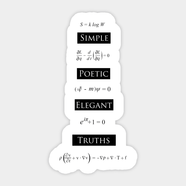 Simple Poetic Elegant Truths Sticker by hereticwear